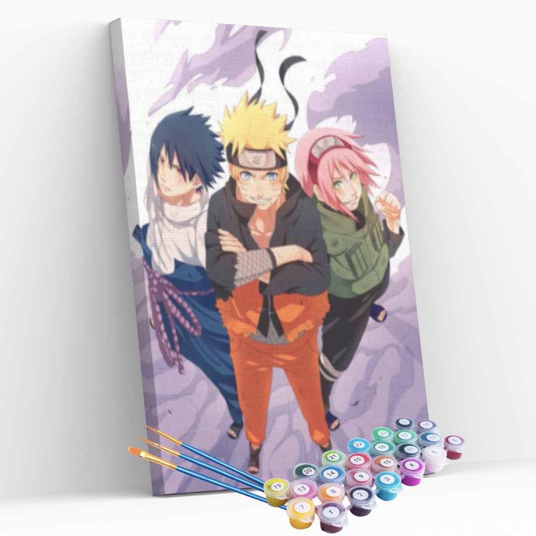 4 Naruto,Sasuke e sakura. Tempo: 3 horas desenhando